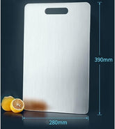 Stainless Steel Chopping Board Double Sided Portable Handle